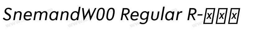 SnemandW00 Regular R字体转换